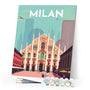 Paint by Numbers - Travel Poster Milan