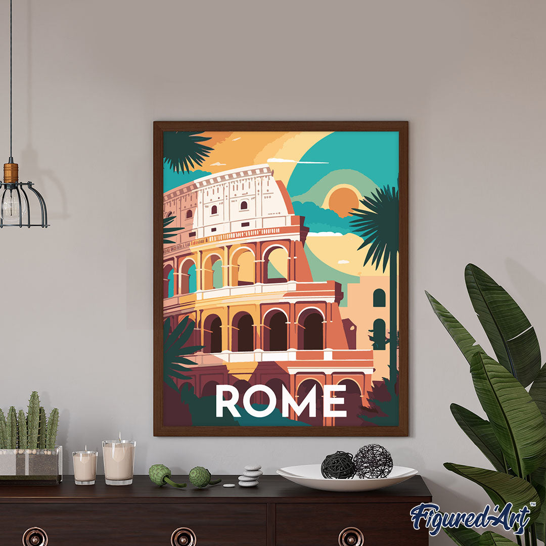 Paint by Numbers - Travel Poster Rome – Figured'Art