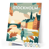 Paint by Numbers - Travel Poster Stockholm