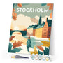Paint by Numbers - Travel Poster Stockholm