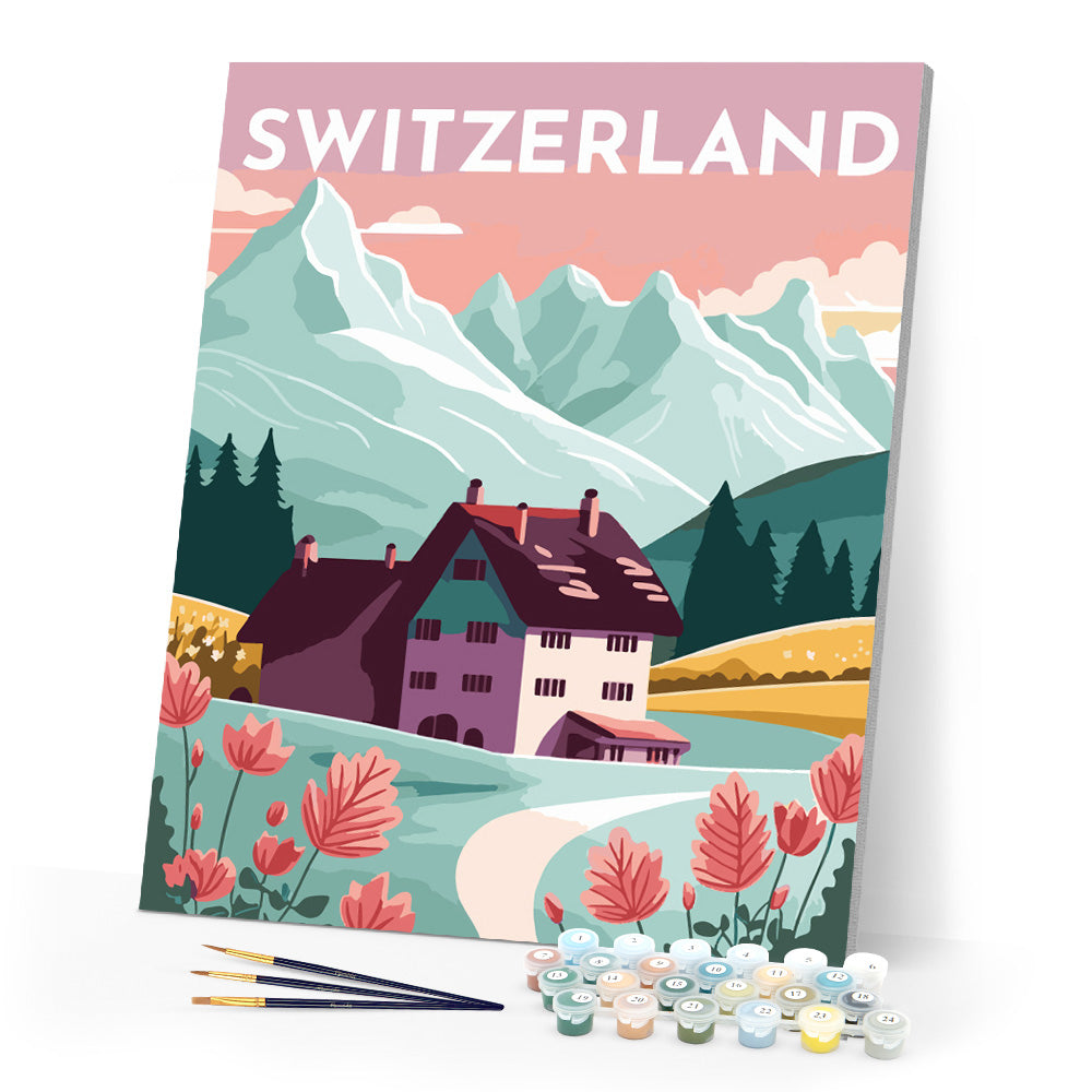 Paint by Numbers - Travel Poster Lucerne