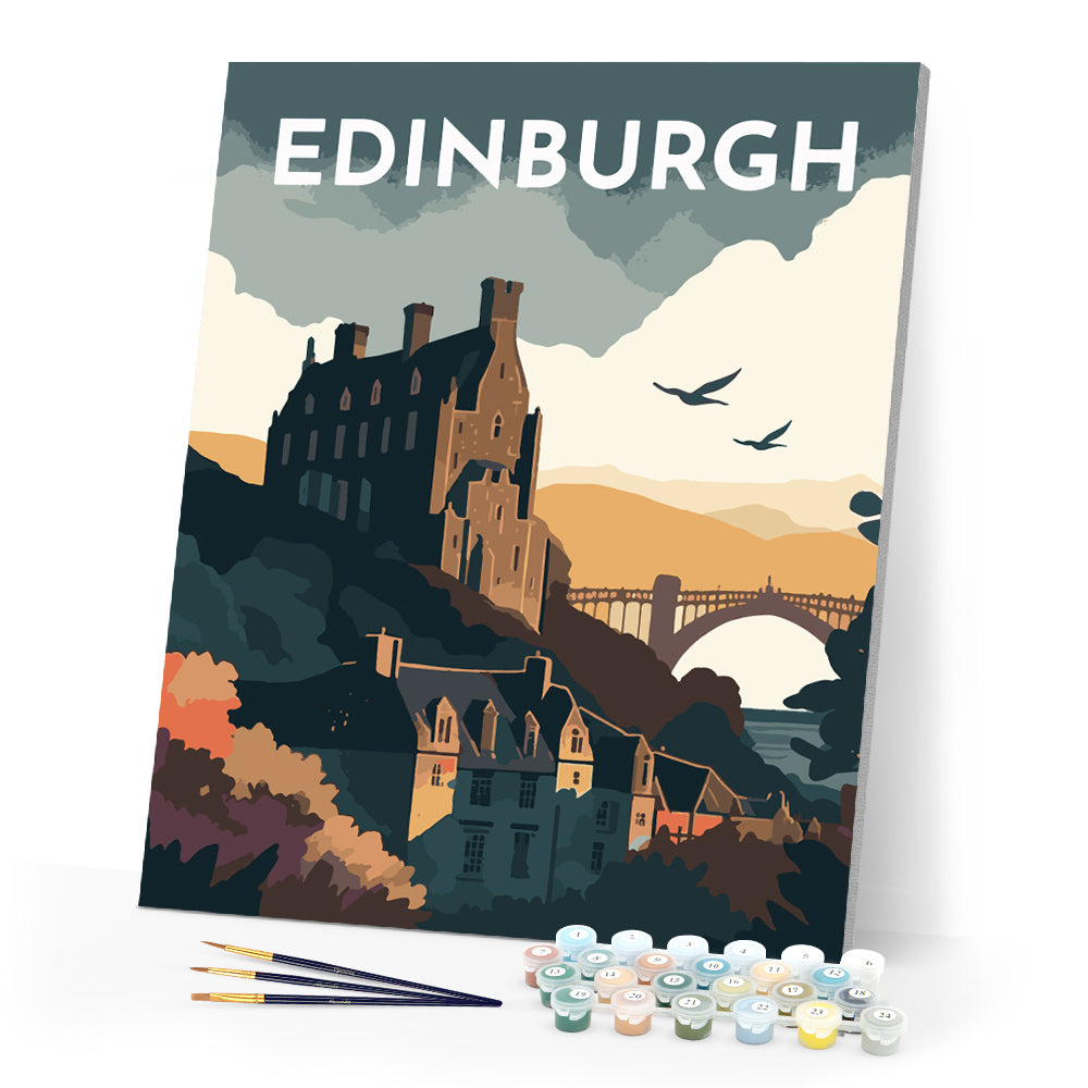 Paint by Numbers - Travel Poster Edinburgh