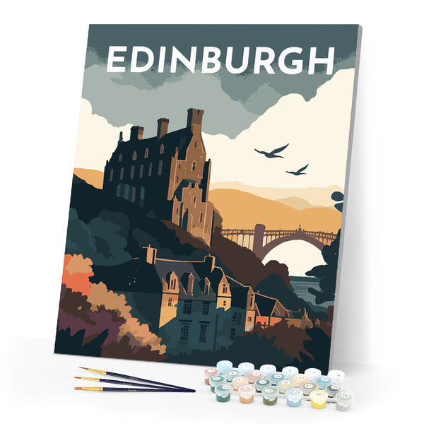 Paint by Numbers - Travel Poster Edinburgh