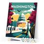 Paint by Numbers - Travel Poster Washington