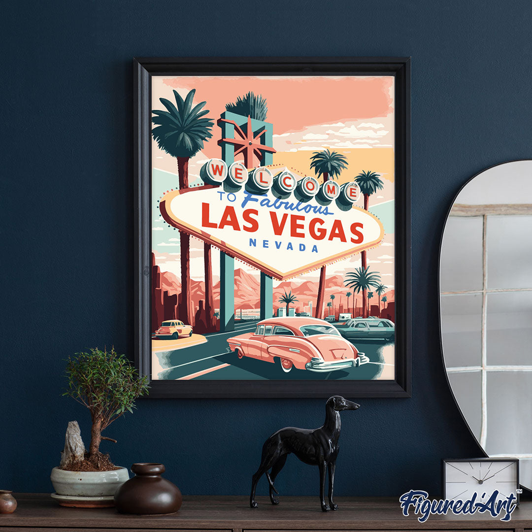 Paint by Numbers - Travel Poster Las Vegas – Figured'Art