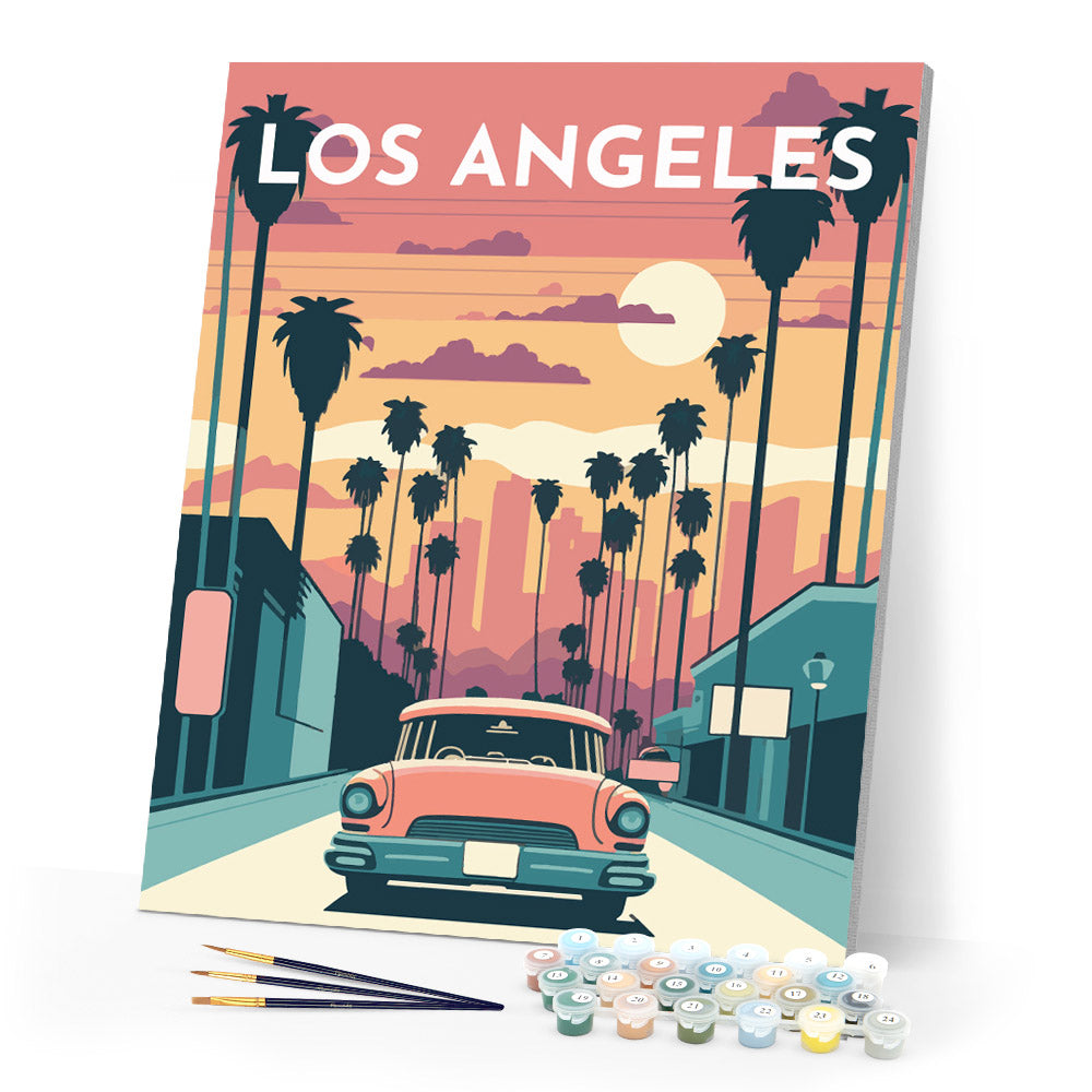 Paint by Numbers - Travel Poster Los Angeles