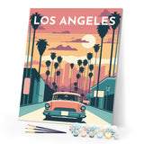 Paint by Numbers - Travel Poster Los Angeles