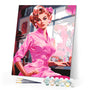 Paint by numbers kit Vintage Pink Diva Figured'Art