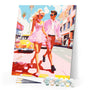 Paint by numbers kit Pink Street Romance Figured'Art