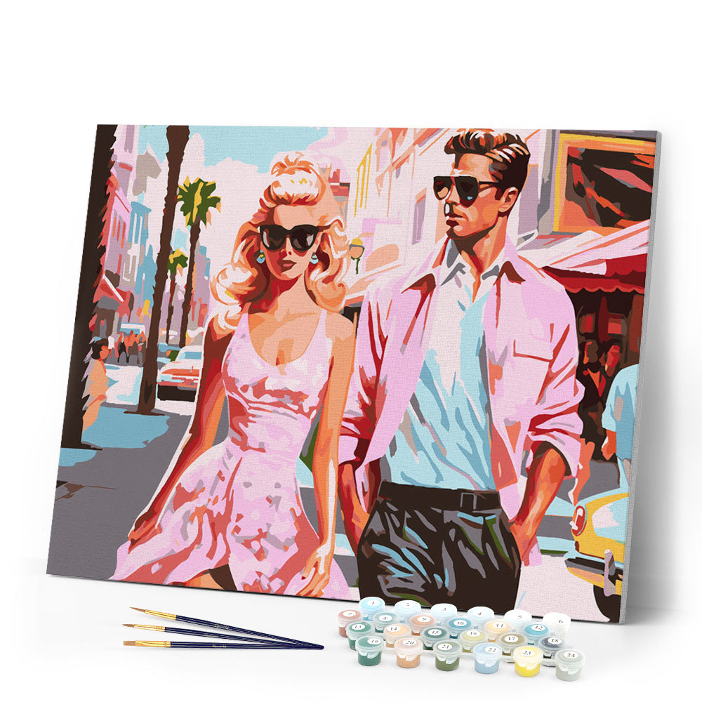 Paint by numbers kit Hollywood Love in Pink Figured'Art