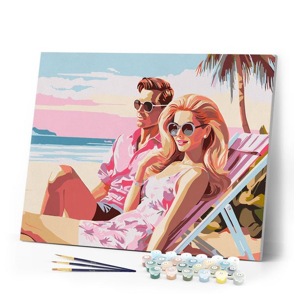 Paint by numbers kit Beachside Diva Love Figured'Art