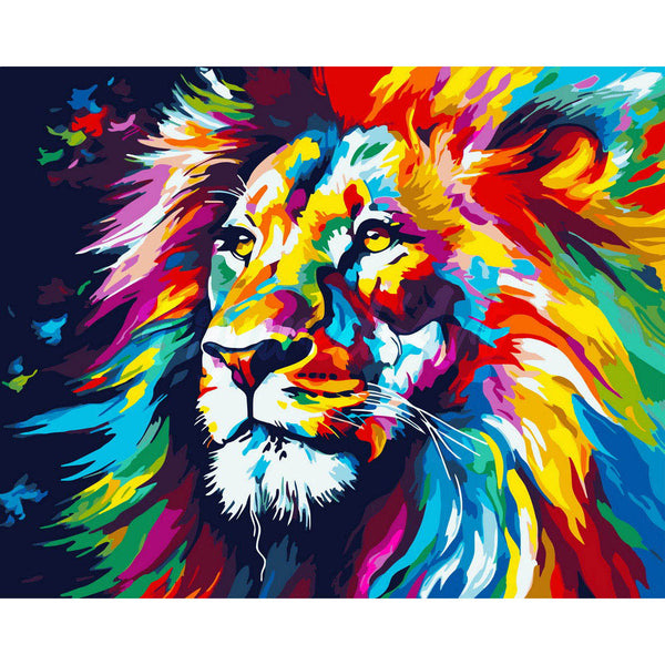 Colorful Abstract Lion
