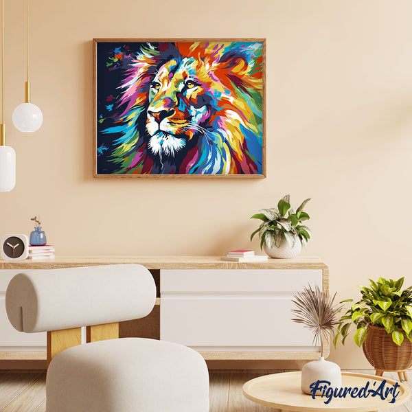 Colorful Abstract Lion