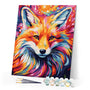 Paint by numbers kit Colorful Abstract Fox Figured'Art