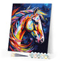 Paint by numbers kit Colorful Abstract Horse Figured'Art