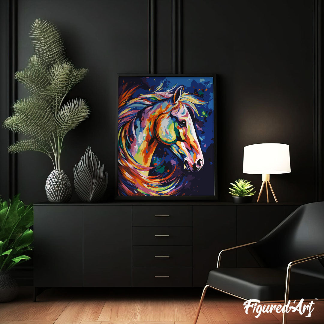 Paint by Numbers - Colorful Abstract Horse – Figured'Art