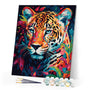 Paint by numbers kit Colorful Abstract Leopard Figured'Art