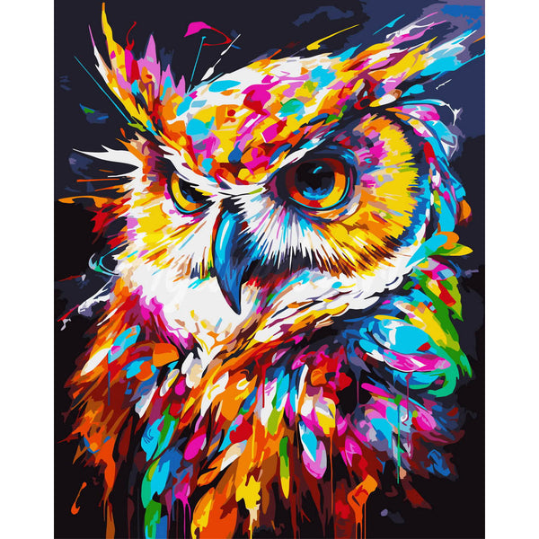 Colorful Abstract Owl