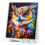 Paint by numbers kit Colorful Abstract Owl Figured'Art