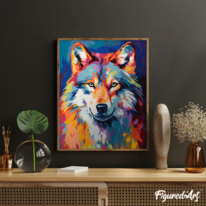 Colorful Abstract Wolf