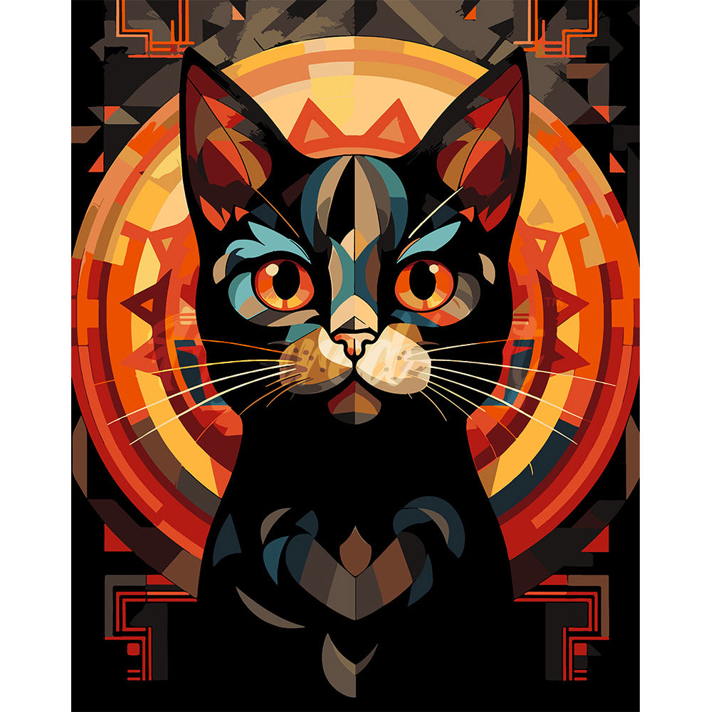 Art Deco Black Cat