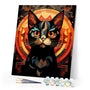 Paint by numbers kit Art Deco Black Cat Figured'Art