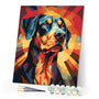 Paint by numbers kit Art Deco Dog Figured'Art