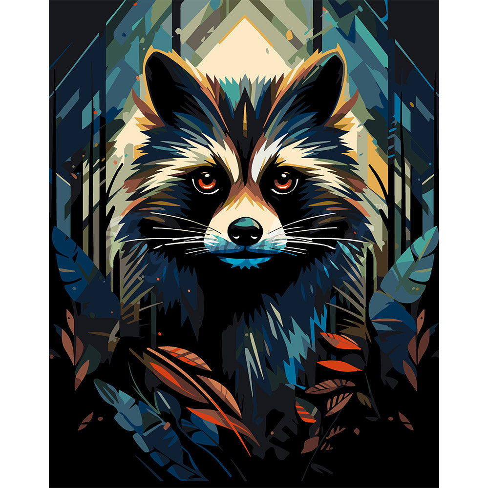 Raccoon Art Deco