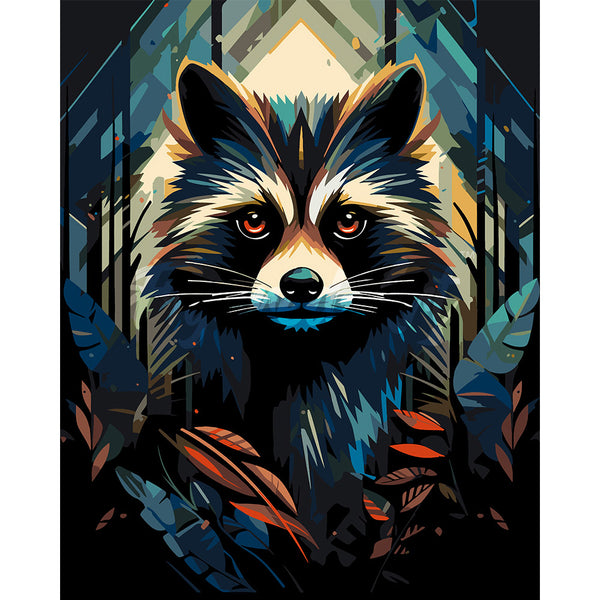 Raccoon Art Deco