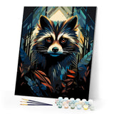 Paint by numbers kit Raccoon Art Deco Figured'Art