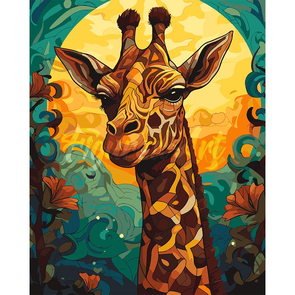 Giraffe Art Deco