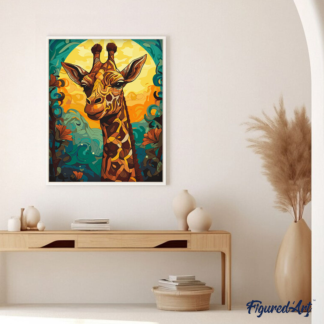Paint by Numbers for adults - Giraffe Art Deco – Figured'Art