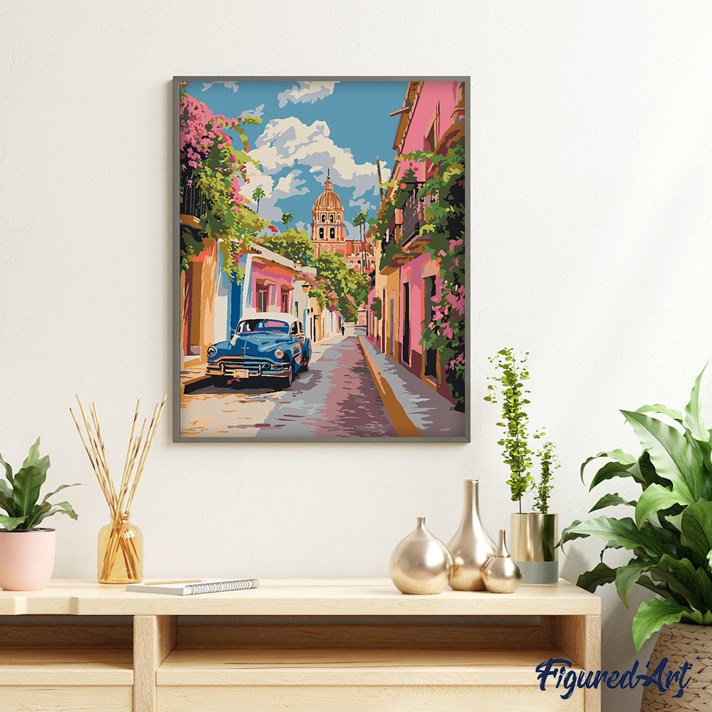 Paint by Numbers for adults - Classic Car in Mexico City – Figured