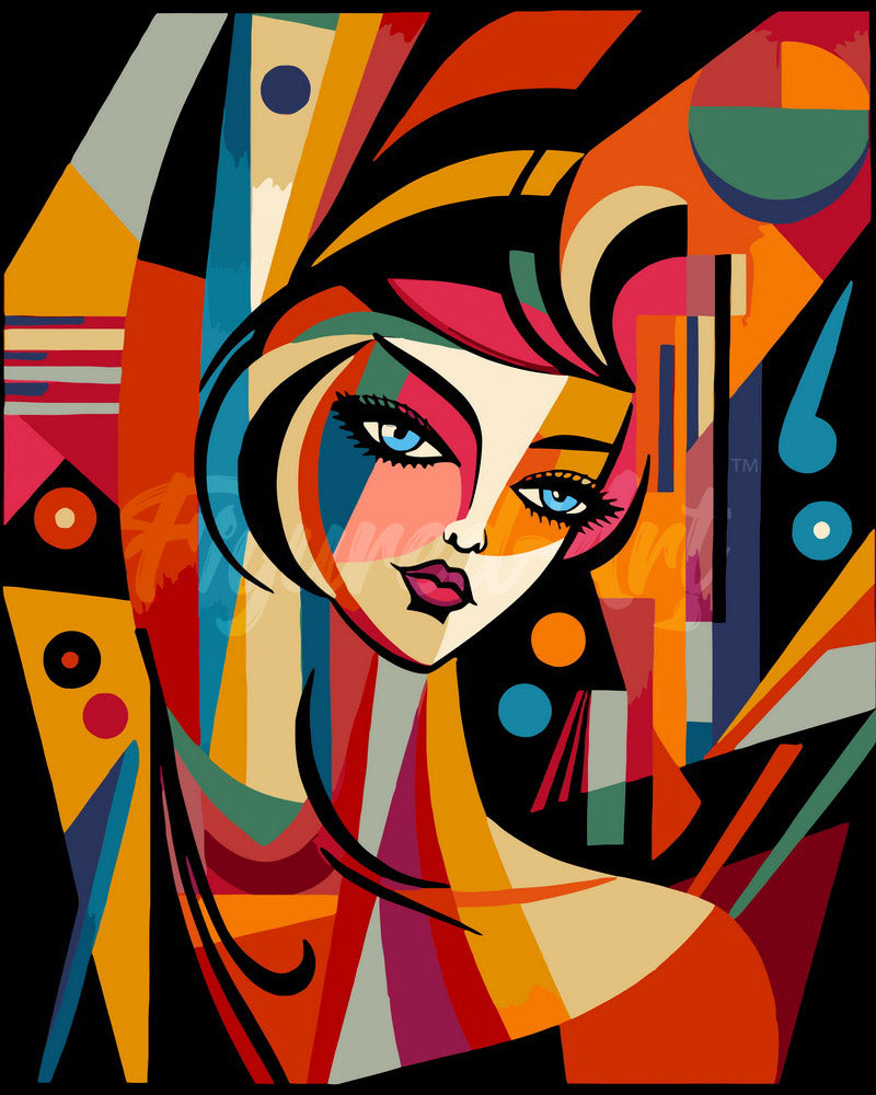 Paint by Numbers for adults - Picasso Style Abstract Woman