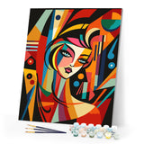 Paint by numbers kit Picasso Style Abstract Woman Figured'Art