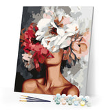 Paint by numbers kit Beauty Behind Flowers Figured'Art
