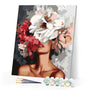 Paint by numbers kit Beauty Behind Flowers Figured'Art