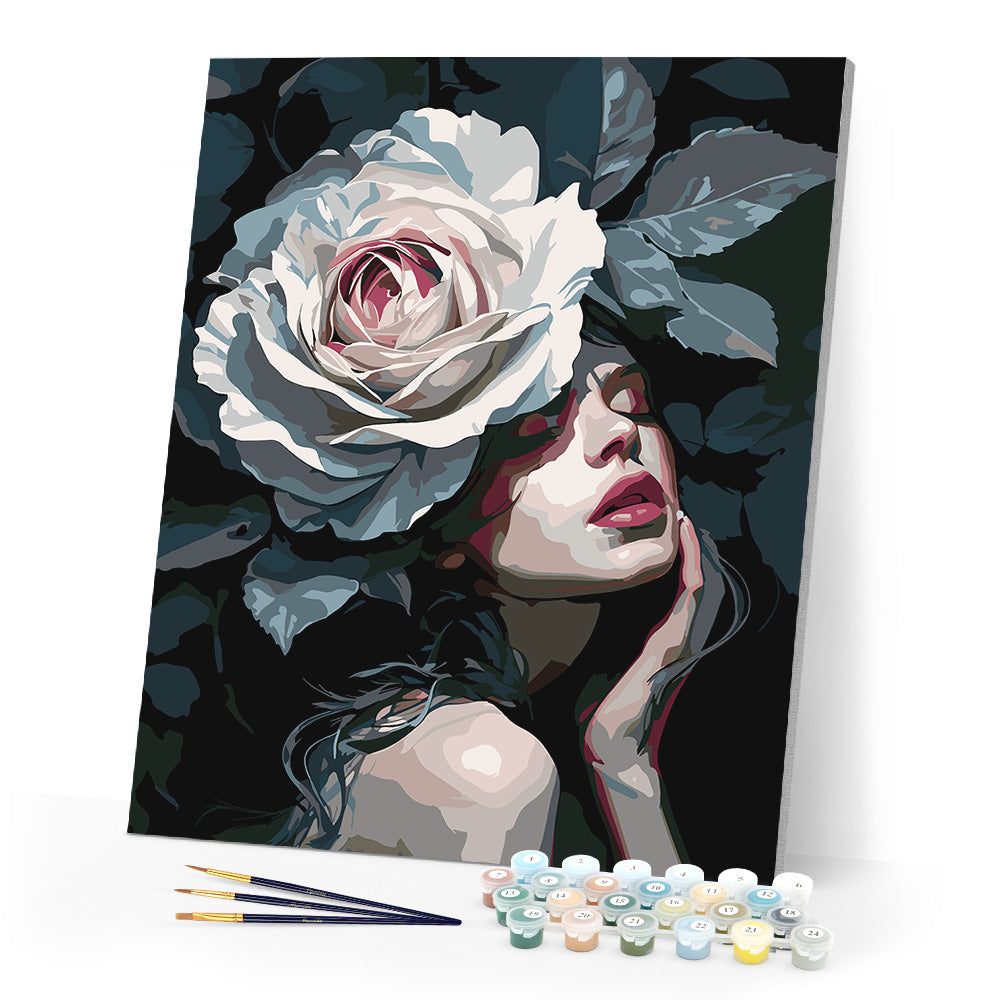 Paint by numbers kit Lady of the Rose Figured'Art