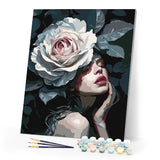 Paint by numbers kit Lady of the Rose Figured'Art