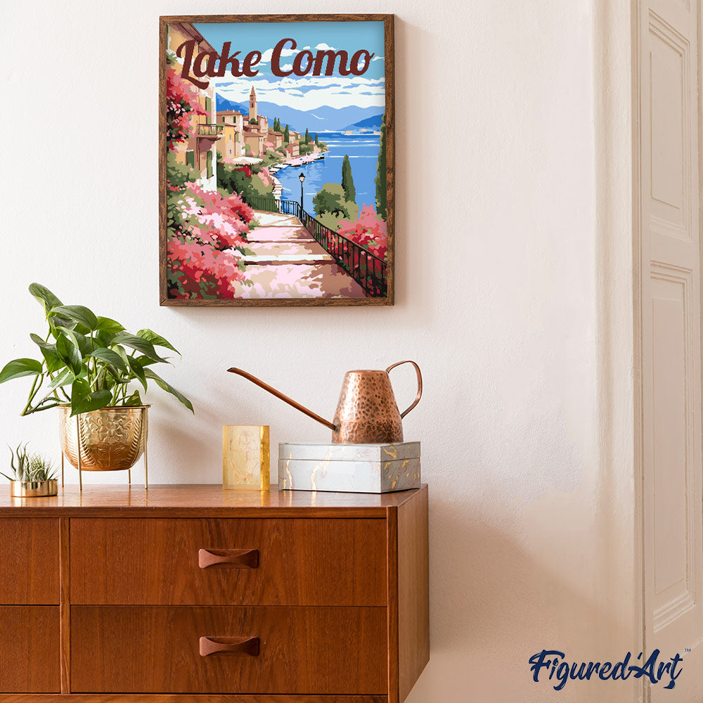 Travel Poster Lake Como in Bloom