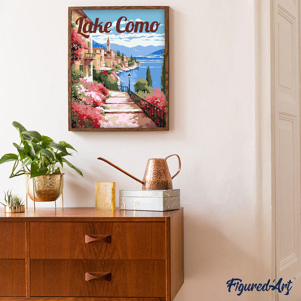 Travel Poster Lake Como in Bloom