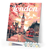 Paint by numbers kit Travel Poster London in Bloom Figured'Art