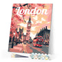 Paint by numbers kit Travel Poster London in Bloom Figured'Art