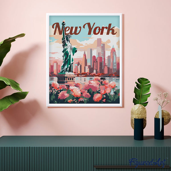 Travel Poster New York in Bloom