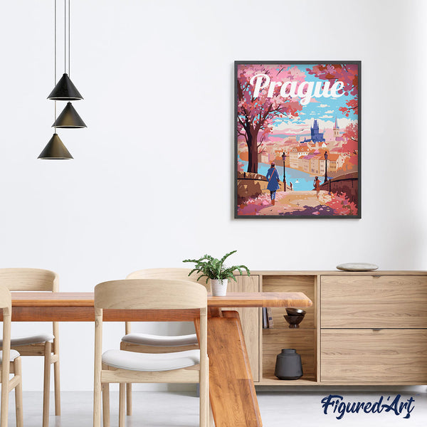 Travel Poster Prague in Bloom