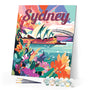 Paint by numbers kit Travel Poster Sydney Figured'Art