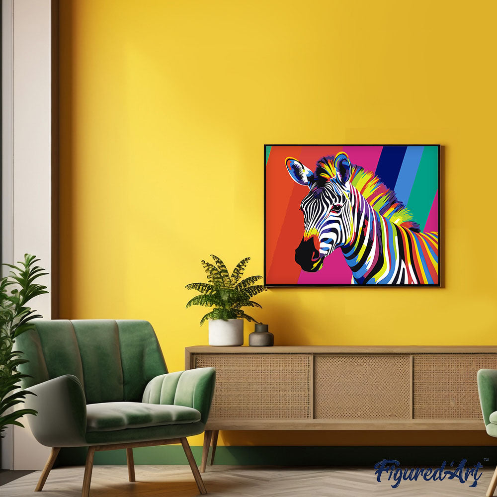 Paint by Numbers for adults - Pop Art Zebra Stripe – Figured'Art