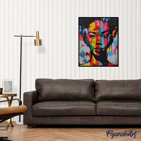 Colorful Girl Street Art