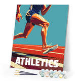 Paint by numbers kit Sport Poster Athletics Figured'Art