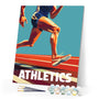 Paint by numbers kit Sport Poster Athletics Figured'Art
